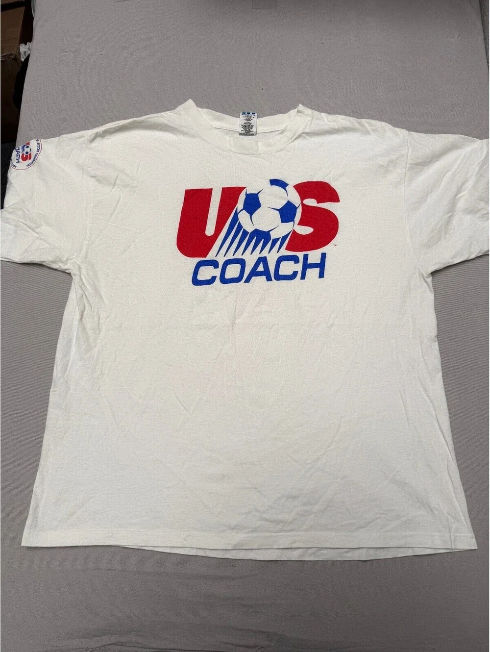 Vintage US Coach Soccer T-shirt 1994 Adidas Equipment - L